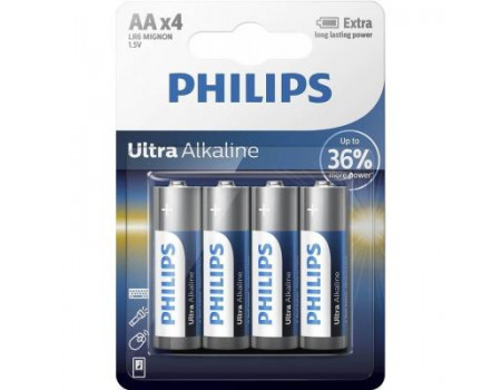 Батарейка PHILIPS AA LR6 Ultra Alkaline * 4 (LR6E4B/10)
