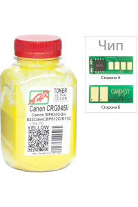 Тонер Canon MF610/630 70г Yellow +chip AHK (3203116)