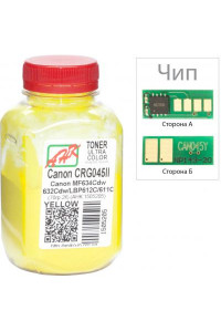 Тонер Canon MF610/630 70г Yellow +chip AHK (1505209)