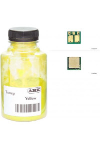 Тонер HP CLJ M180/181 35г Yellow +chip AHK (1505184)