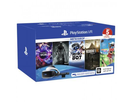 Окуляри віртуальної реальності SONY PlayStation VR (VR MegaPack + 5 ігор в комплекті)) (9998600)