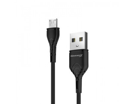 Дата кабель USB 2.0 AM to Micro 5P 1.0m Grand-X (PM-03B) каб