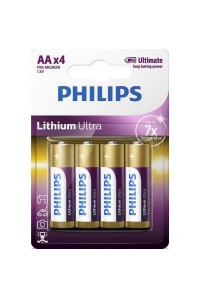 Батарейка PHILIPS AA FR6 Lithium Ultra * 4 (FR6LB4A/10)