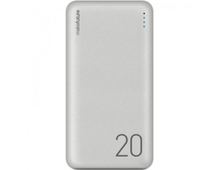 Батарея універсальна MakeFuture 20000 mAh Li-Pol2*USB White (MPB-201WH)
