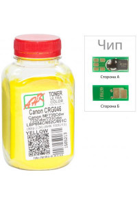 Тонер Canon LBP-650/MF-730, 90г Yellow +chip AHK (1505217)