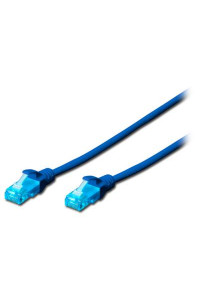 Патч-корд 3м, UTP, cat.5e, AWG 26/7, CCA, PVC, blue DIGITUS (DK-1512-030/B)
