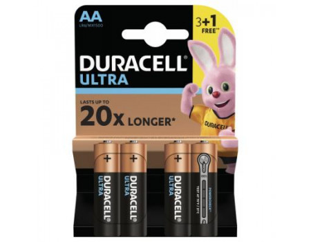 Батарейка Duracell AA Ultra MN1500 LR06 * (3+1) 4 (5005817)