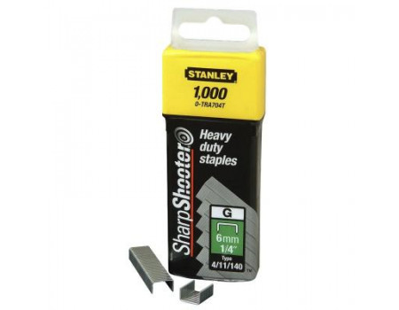Скоби для будівельного степлера Stanley тип G 10мм (Степлер 6-TR250) 1000шт (1-TRA706T)