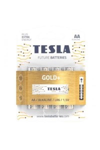 Батарейка Tesla AA Gold+ LR6 ALKALINE 1.5V * 4 (8594183392257)