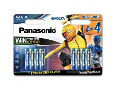 Батарейка PANASONIC AAA LR03 Evolta * 8 Power Rangers (LR03EGE/8B4FPR)