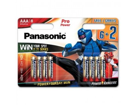 Батарейка PANASONIC AAA LR03 Pro Power * 8 Power Rangers (LR03XEG/8B2FPR)