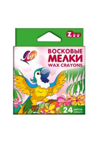 Олівці кольорові Луч Зоо воскові 24 кол (290110)