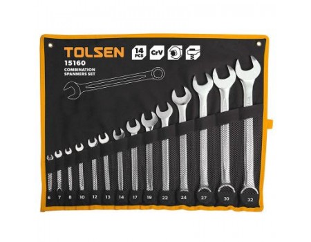 Набір інструментів Tolsen ключів комбінованих у чохлі 14 шт (15160)