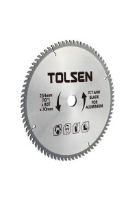 Диск Tolsen пильний з ТВС напайками по алюмінію 210х60Т*30мм (76540)