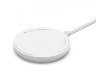 Зарядний пристрій Belkin Pad Wireless Charging Qi, 15W, white (WIA002VFWH)