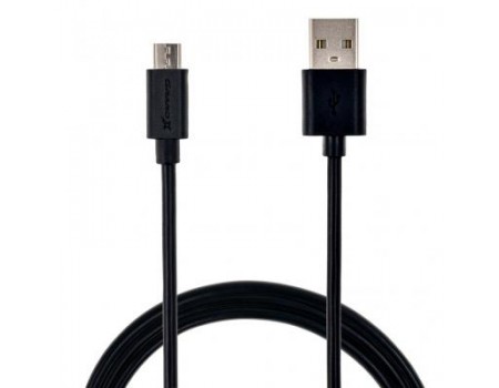 Дата кабель USB 2.0 AM to Micro 5P 1.5m black Grand-X (PM015