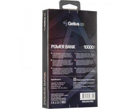 Батарея універсальна Gelius Pro Soft GP-PB10-G1 10000mAh Dark Blue (00000071650)
