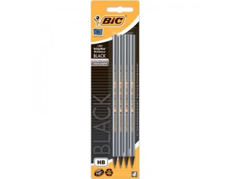 Олівець графітний BIC Evolution Eco HB чорний в блістері, 4 шт (bc896016)