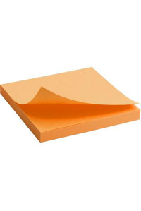 Папір для нотаток Axent з клейким шаром 75x75мм,80арк,яскр-оранж (2414-15-A)