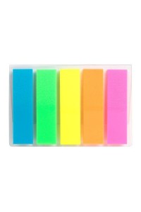 Стікер-закладка Axent Plastic bookmarks 5х12х45mm, 125шт (D2450-01)