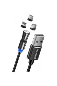 Дата кабель USB 2.0 AM to Lightning + Micro 5P + Type-C 1.0m