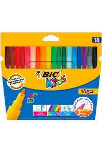 Фломастери BIC Kids Visa 880, 18 кольорів (bc888681)