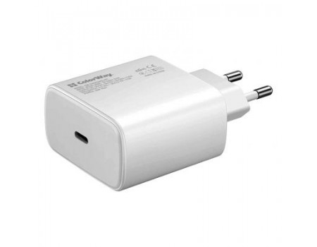 Зарядний пристрій ColorWay Power Delivery Port PPS USB Type-C (45W) white (CW-CHS034PD-WT)