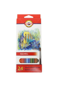 Олівці кольорові Koh-i-Noor Mondeluz Рибки акварельні 24 кольорів (3718_p)