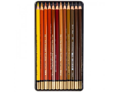 Олівці кольорові Koh-i-Noor Mondeluz Brown Line 12 кольорів (3722012011)