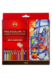 Олівці кольорові Koh-i-Noor Polycolor художні 36 кольорів (3835)