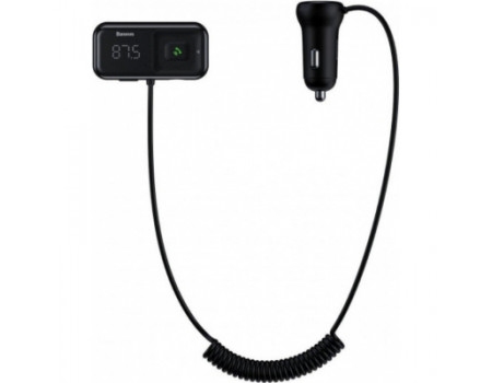 FM-трансмиттер Baseus T typed S-16 MP3 Black (CCTM-E01)