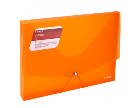 Папка на резинках Axent A4 800 мкм Transparent orange (1502-25-A)