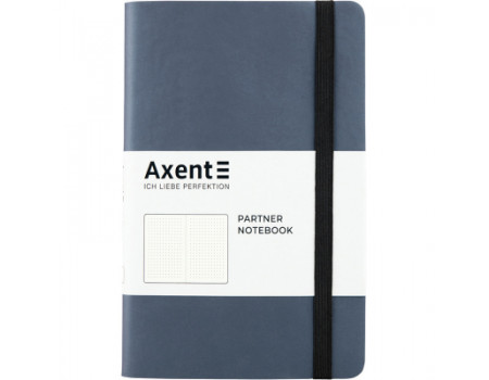 Книга записна Axent Partner Soft 125х195 мм в точку 96 аркушів Серебристо-синя (8310-14-A)