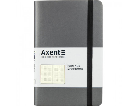 Книга записна Axent Partner Soft 125х195 мм в точку 96 аркушів Сіра (8310-15-A)