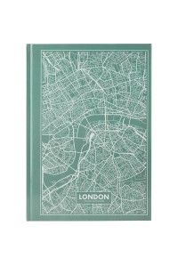 Книга записна Axent Maps London А4 в твердій обкладинці 96 аркушів в клітинку Бі (8422-516-A)