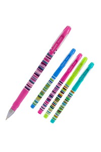 Ручка кулькова Axent Stripes 0,5 мм синя mix 4 дизайну (AB1049-10-A)