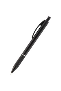 Ручка масляна Axent Prestige автоматична метал. корпус чорний, Синя 0.7 мм (AB1086-01-02)