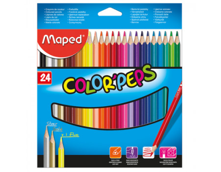 Олівці кольорові Maped Color Peps Classic 24 кол. (MP.183224)